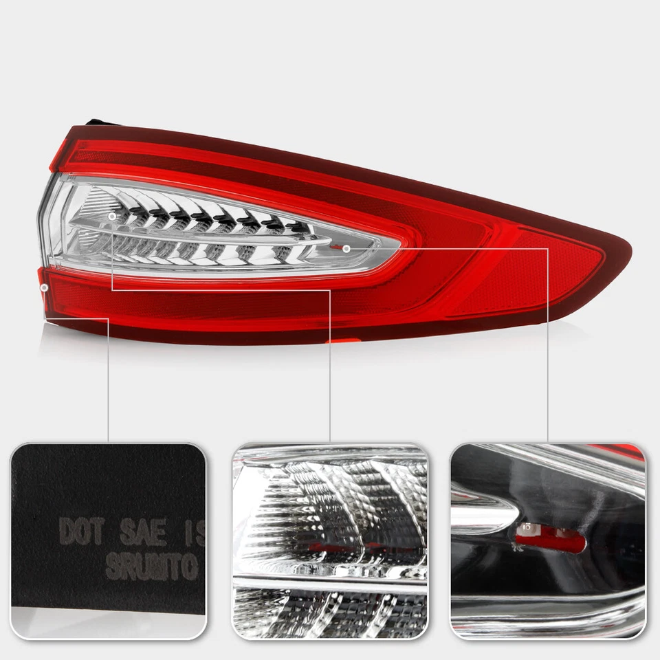 2013-2016 Ford Fusion S/SE светодиодный задний фонарь стоп-сигнал наружный правый со стороны пассажира - Изображение 3 из 4