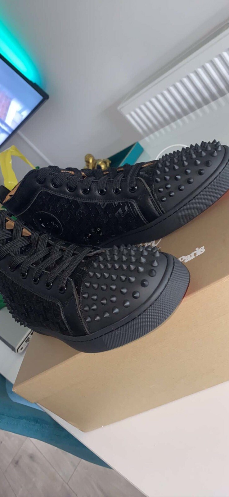 Lou spikes, Black, Size 10, home techno RRP£885 image 2