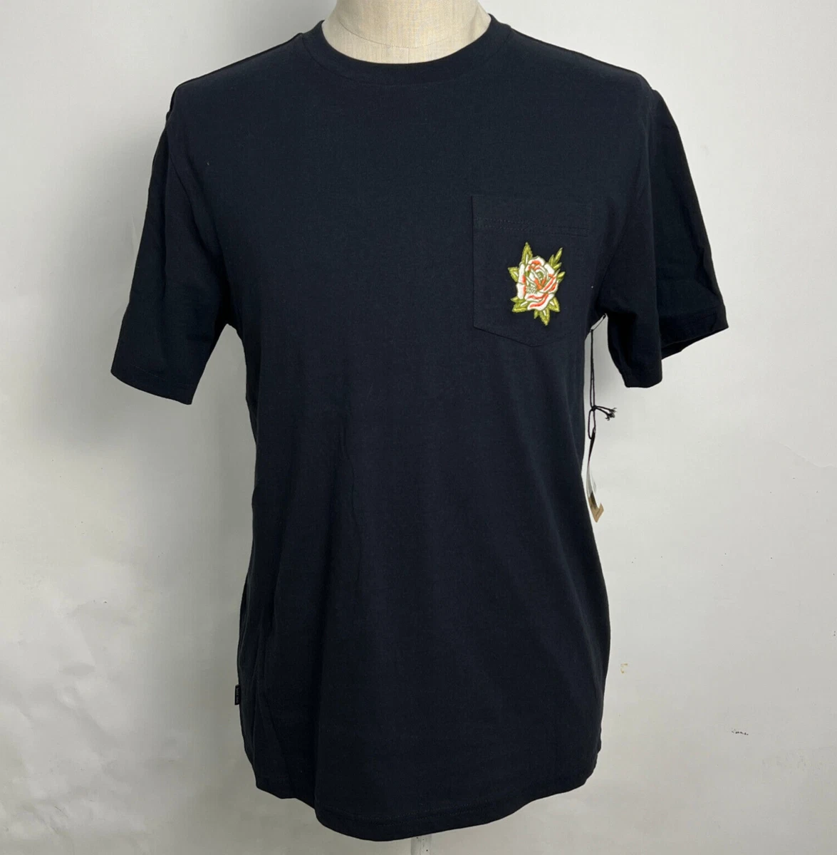 T-Shirt Dark Seas Homme - Bleu Marine - Motif Pélican - Taille L - Skate/Surf/Plage