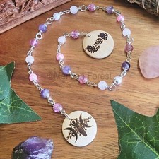 Triple Goddess Blessed Be Pagan Prayer Meditation Beads for Wiccan