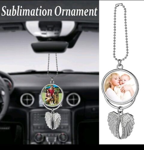 Angel Wing Car Charm, Ornament Sublimation Blank 10 Pack  - Afbeelding 1 van 2