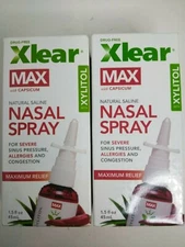 XLEAR MAX Natural Saline Nasal Spray 1.5 oz each (2pk bundle) 