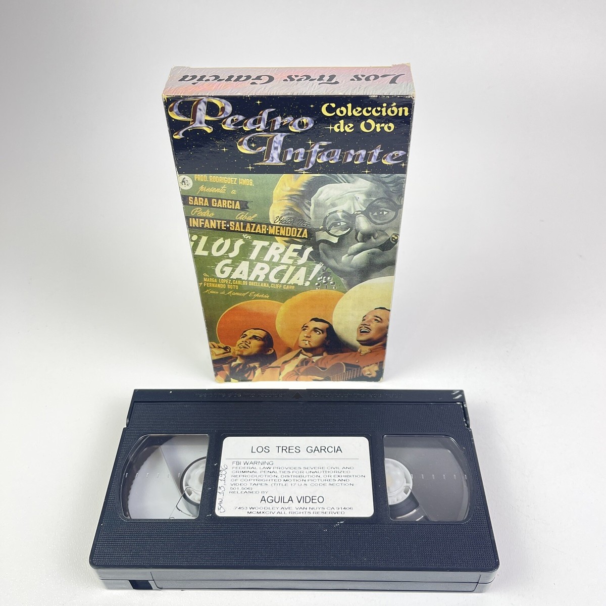 Pedro Infante Los Tres Garcia VHS Coleccion De Oro Video