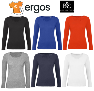 B&C T-Shirt Girocollo 100% Cotone Maglietta Donna Maglia Manica Corta BCTW04T