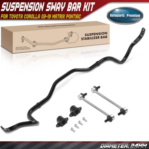 Front Suspension Sway Bar w/ Bushing Kit for Toyota Corolla 0319