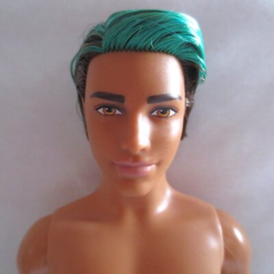 NEW 2023 Barbie Extra Fly Ken Ryan Doll Turquoise Brown Hair ~ Articulated Nude