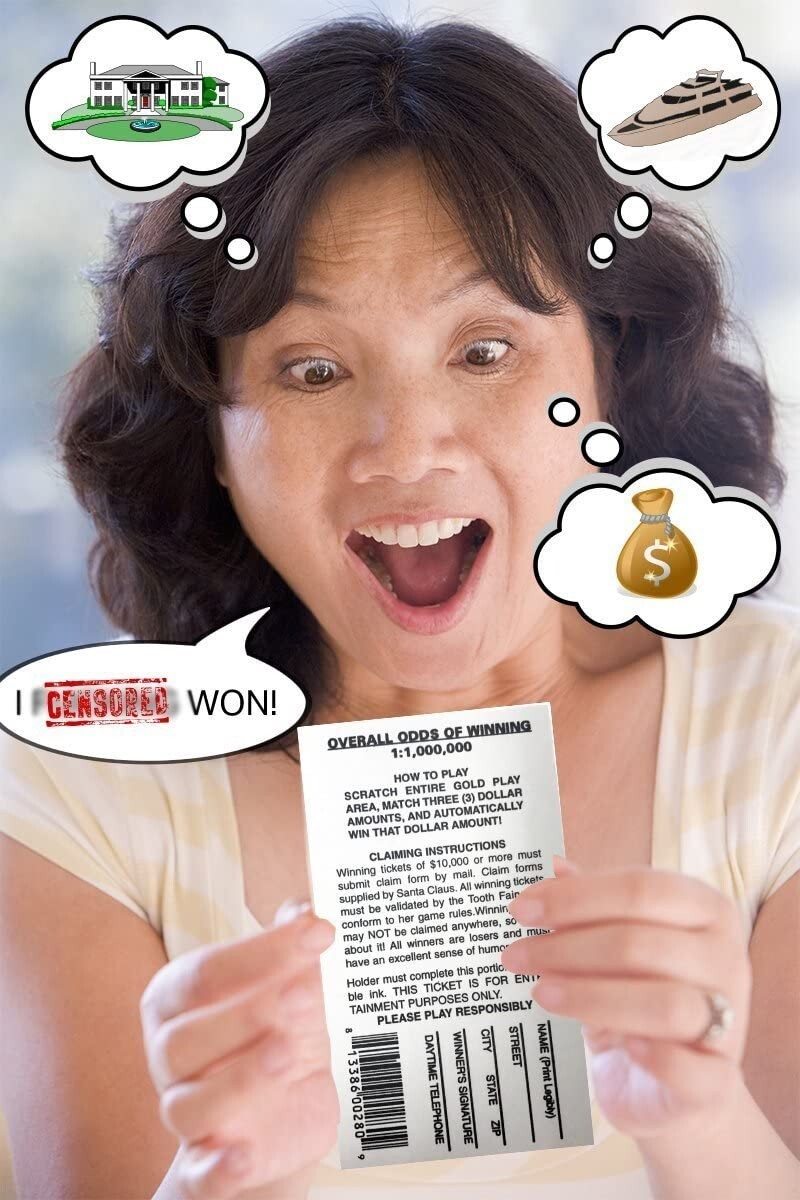 Fake Lottery Ticket Scratcher 8 Pack - Prank Scratch Off Tickets That Look Real ($20,000 Fake Win)