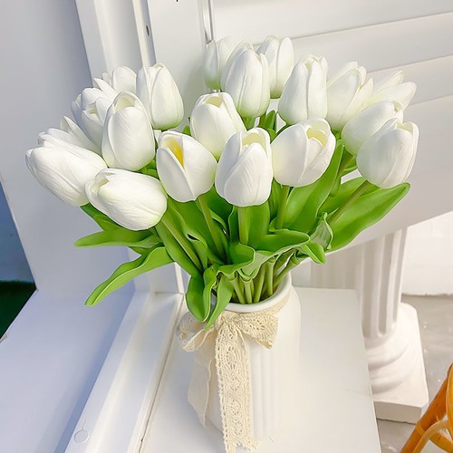 10-40PCS Artificial Fake Flower Real Touch Tulips Bouquet Home Bridal Wedding AU - Picture 5 of 14