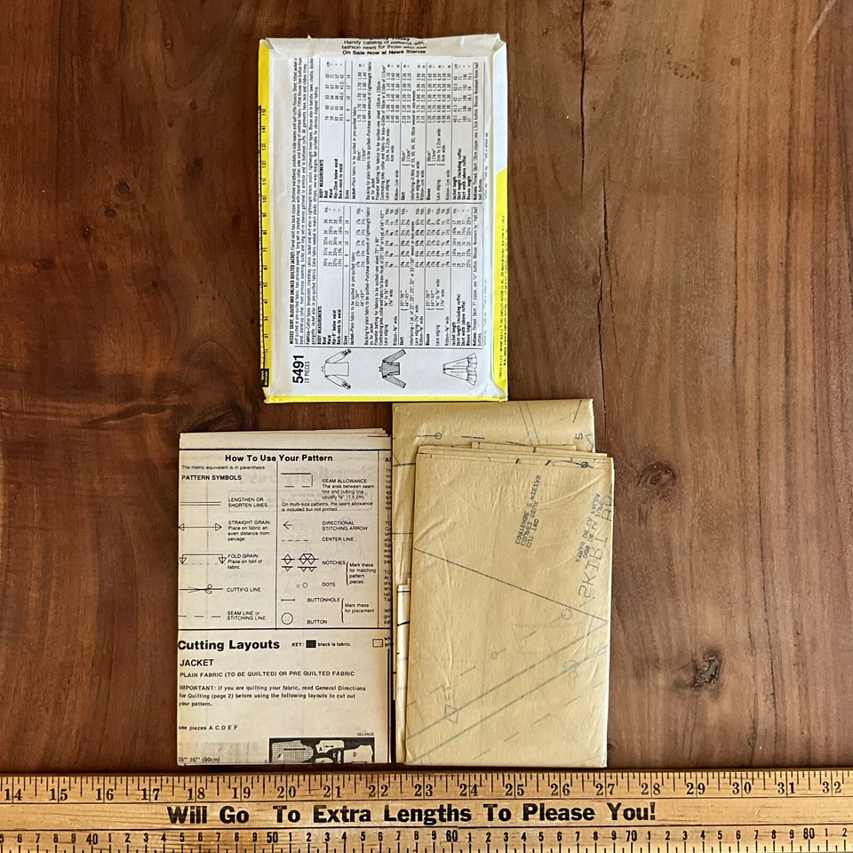 5491 Vintage Simplicity SEWING Pattern Misses Gunne Sax Skirt Blouse Jacket Sz 8 - Image 2 of 2