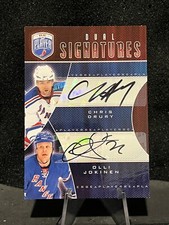 2009-10 Be A Player Signatures Duals #S2DJ Chris Drury - Olli Jokinen