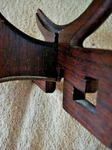 SELTEN ATQ. CHINESISCHER HANDGESCHNITZTER 2 STÜCK PALISANDER TELLER / BILDHALTER - Bild 11 von 11