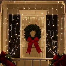 LED Curtain Lights Warm Cool White Cozy Wedding Home Party Room String Lights