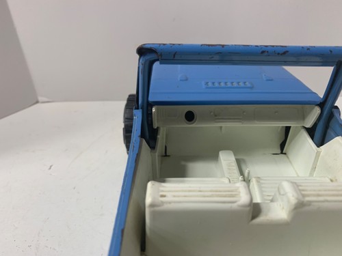 Tonka Jeep Jeepster W/ Plastic Boat & Trailer Blue Vintage Pressed Steel Nice - Picture 15 of 17