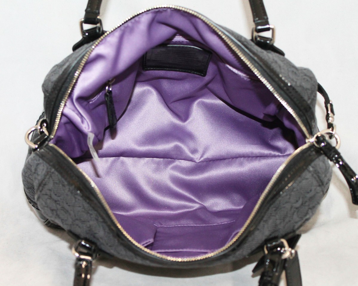 COACH 25047 Poppy Mini Oxford Convertible Satchel Black