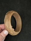 Faceted Wooden Bangle Bracelet Boho Style Natural Excellent Condition — photo 4