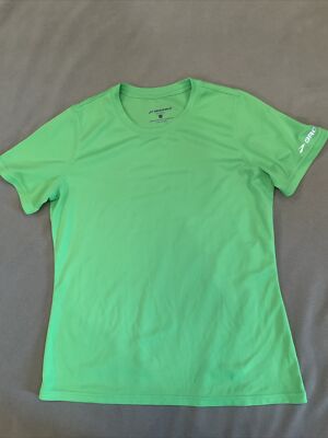 Brooks Size Medium Womens Equilibrium Technology Athletic Top Neon Green