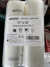 New/Wevac vacuum seal rolls/11 X 50/Quantity2