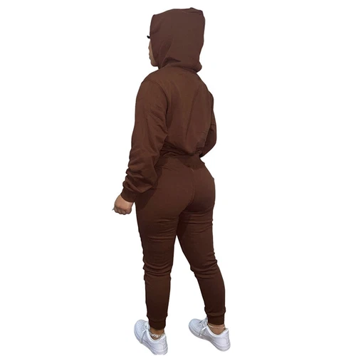 Ladies Jogger Set Long Sleeve Two Piece Outfit Women Loose Fit Jogging - Picture 45 of 141