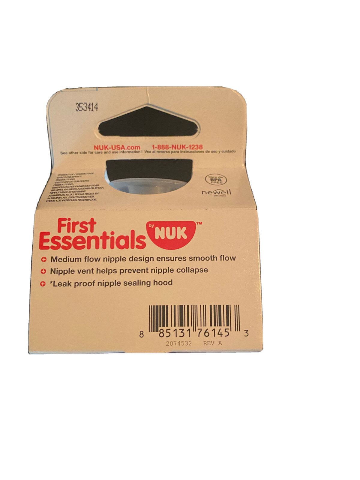 NUK First Essentials 9 oz Baby Bottle BPA Free (5 PACK) ONLY PINK AVAILABLE