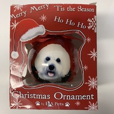 Bichon Frise Christmas Ornament Shatter Proof Ball Easy To Personalize