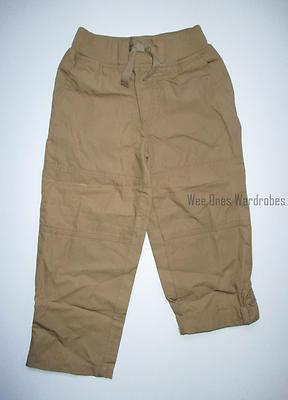 Gymboree Spring Basics Khaki Pull-on Roll-Up Pants Boys 18-24 months 4T NEW NWT