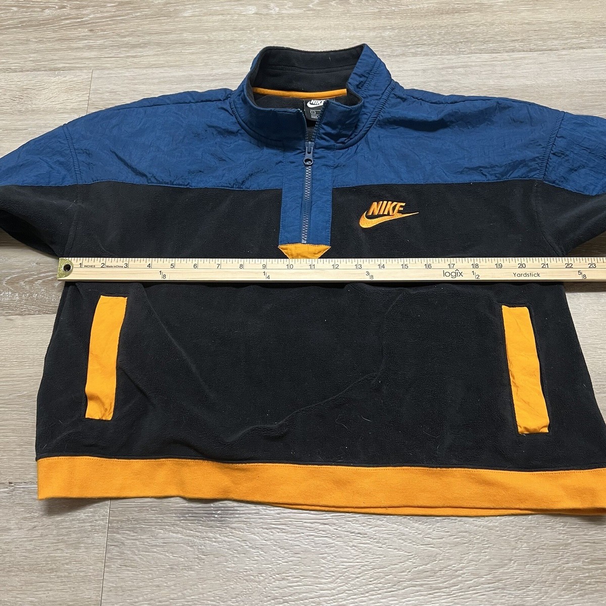 Nike Sportswear Half Zip Retro Cropped Fleece Jacket Womens Size 