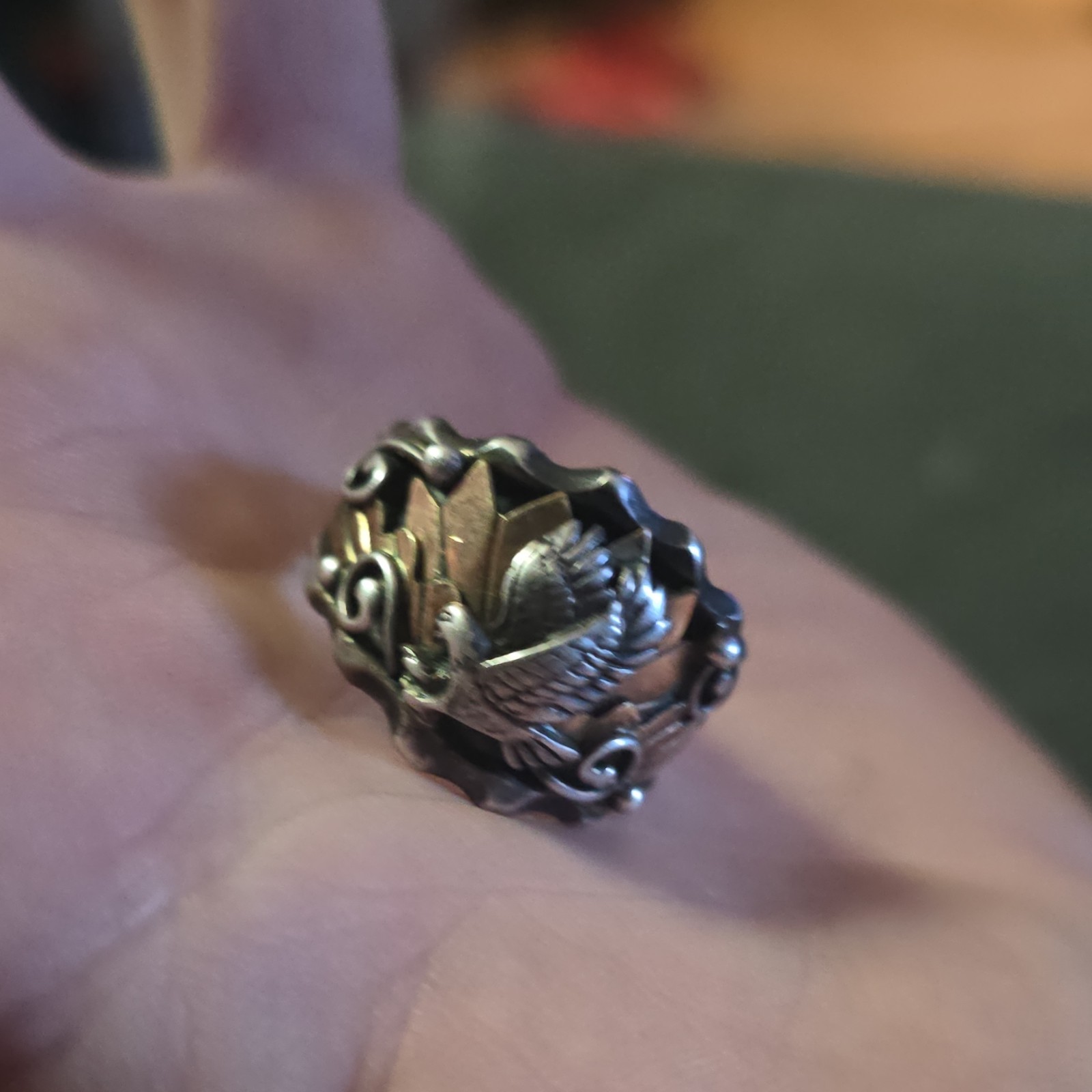 running bear rb eagle sterling silver eagle ring … - image 2