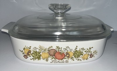 Vintage Corning Ware Spice of Life A-8-B L'Echalote Pyrex Lid Vintage