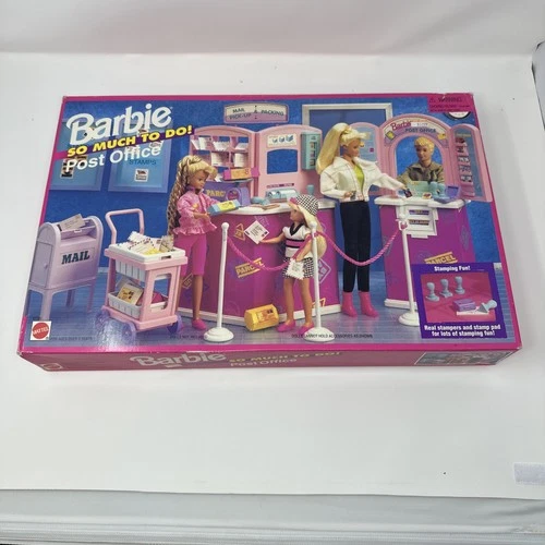 VTG 1995 Barbie So Much To Do Post Office Playset Sealed Mattel 67161