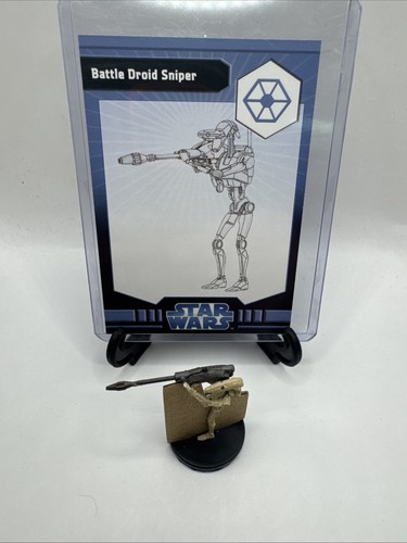 Star Wars Miniatures WOTC Battle Droid Sniper 23/40 With Card