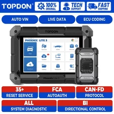 2025 TOPDON Phoenix Lite 3 OBD2 Scanner Bluetooth CAN-FD FCA AutoAuth ECU Coding