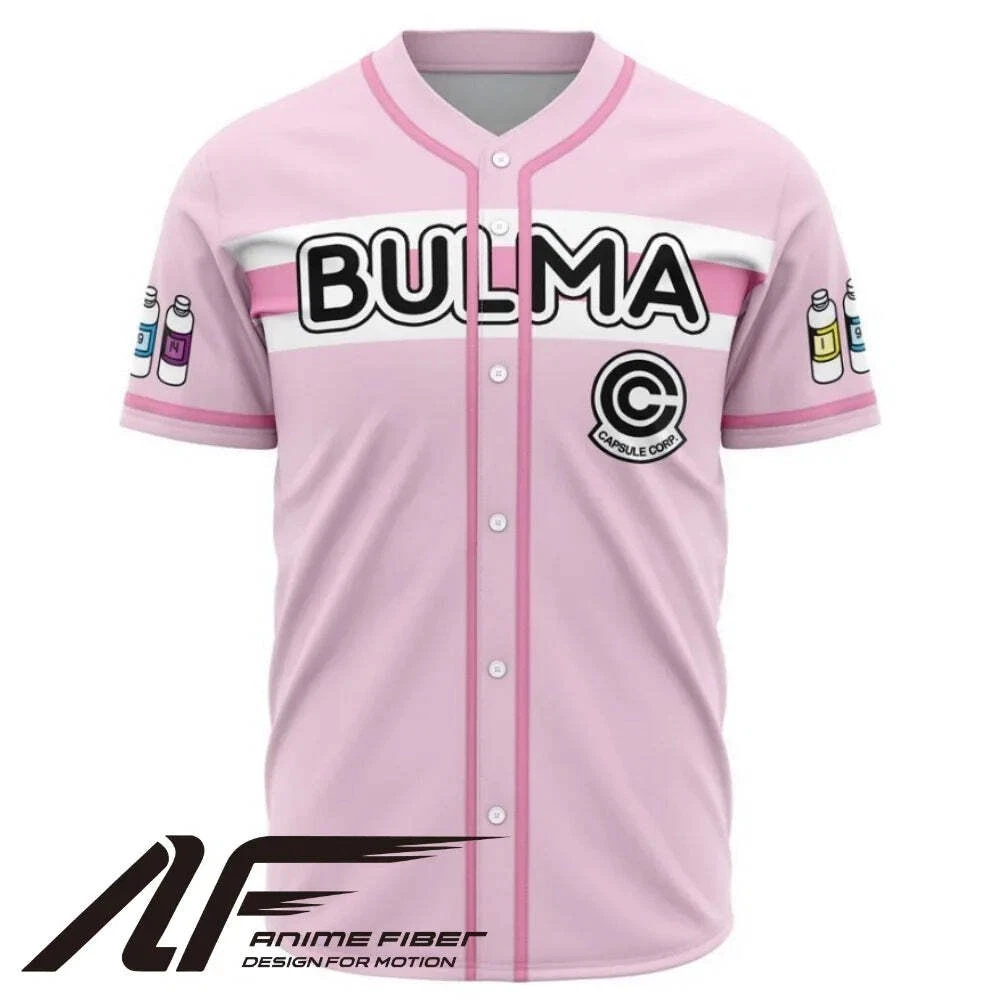 Bulma Anime Baseball Jersey | Dragon Ball Anime Jersey