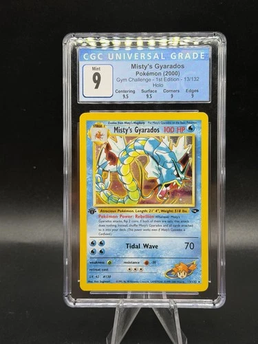 Pokemon: Gym Challenge 1st Edition Rare Holo: Misty's Gyarados 13/132 CGC 9 P34