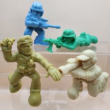 4 Greenbriar Imperial Soft Rubber Army Soldiers 3" Lot