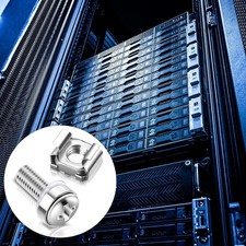 50 Sets M6 x 20 mm Rack Mount Cage Nuts, Screws and Washers for Rack Mount Se...