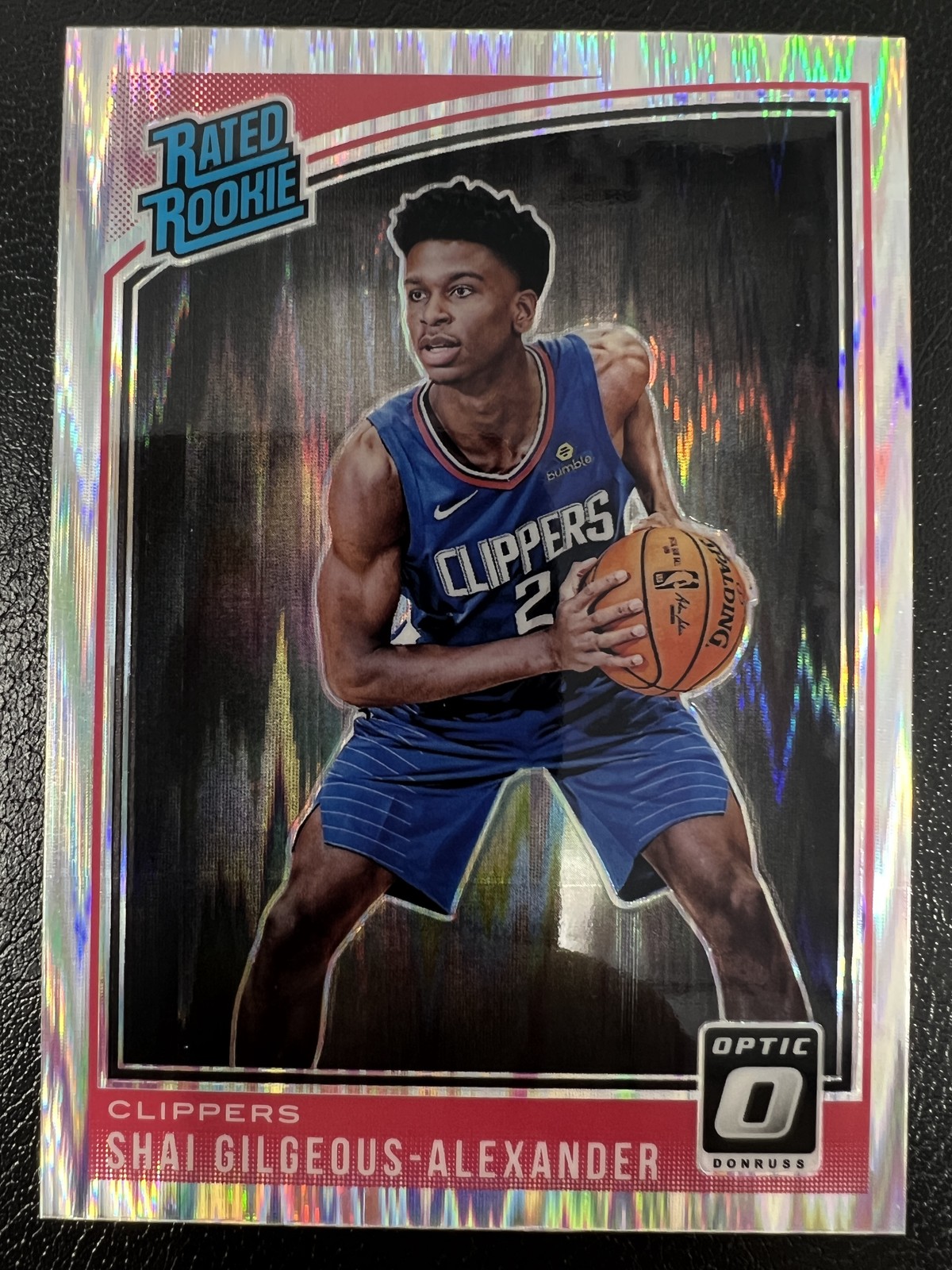 Shai Gilgeous Alexander 2018-19 Donruss Optic #162 Shock Prizm Rookie