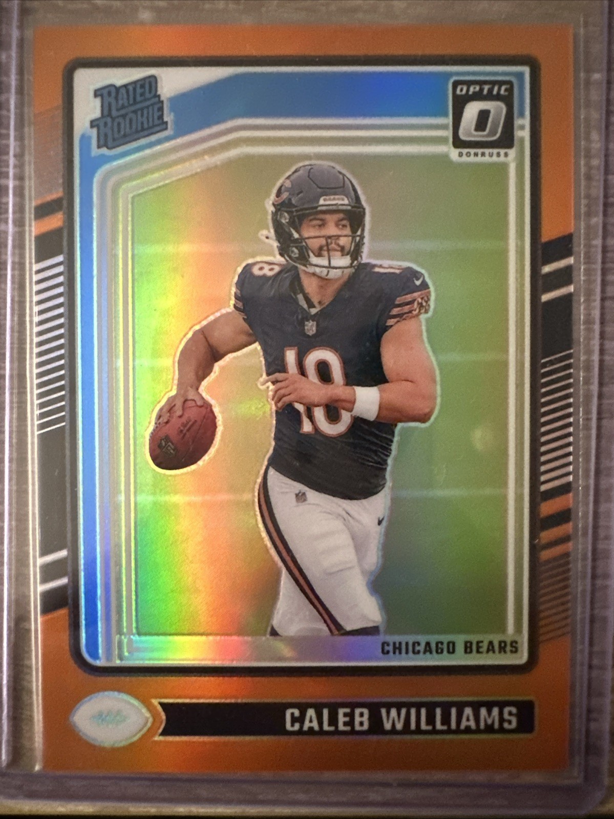 2024 Panini Donruss Optic Rated Rookie Caleb Williams #201 Orange Prizm /249 RC