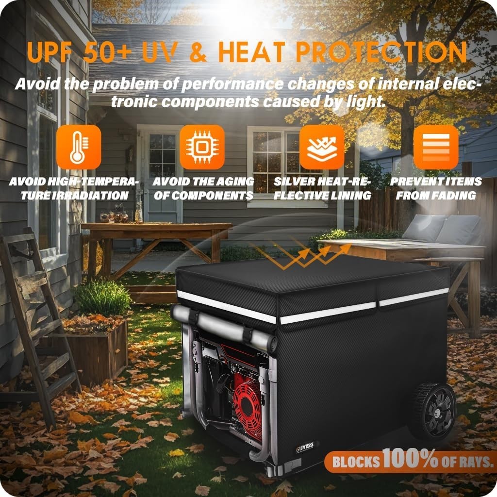 Generator Covers While Running, 32x24x24 inch Generator Cover, 900D+210D Heav...