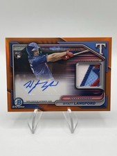 Wyatt Langford RC Orange Auto Relic /25 - 2024 Bowman Chrome #BCAR-WL  RPA