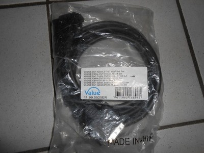 VALUE Monitorkabel DVI 2 m schwarz