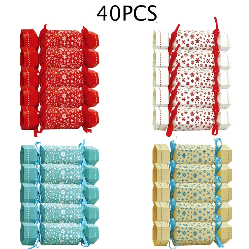 Cajas de regalo de papel de dulces de Navidad, 40 piezas bolsas de regalo de dulces de Navidad para fiesta Foto 2 de 4
