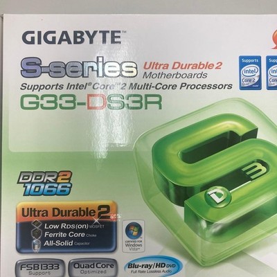 GIGABYTE G33-DS3R DDR2 1066 Intel Core 2 Multi-Core Mainboard Ultra Durable 2