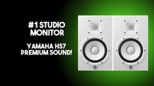 Yamaha HS7W 6.5" Powered Studio Monitor White HS-7W HS 7W Pair - Open Box