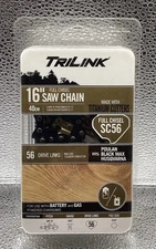TriLink 14356TK 16" Chain Saw Chain, 3/8" LP, 0.043" 56-Link