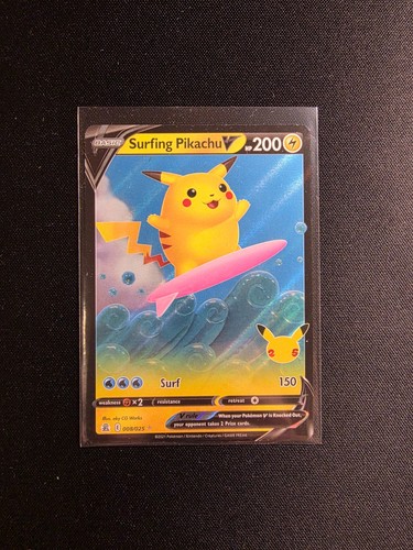 Surfing Pikachu V - Celebrations 008/025 / Ultra Rare NM Pokemon Card