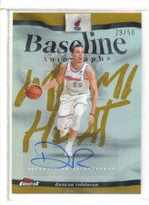 2025-26 Topps Finest Duncan Robinson Gold Refractor Auto #29/50 (DG)