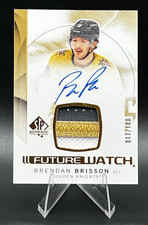 2024-25 Brendan Brisson SP Authentic FW Auto Patch /100 RPA Vegas Golden Knights