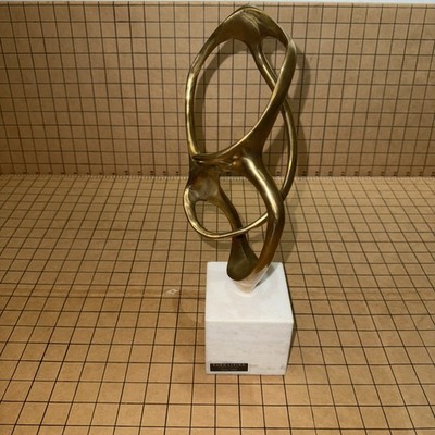 Uttermost Decorative Brass and Marble Lasso Sculpture R17789 Retail For $450