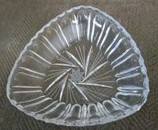 Crystal Ashtray Czech Hand  Etched Brunswick Star Pinwheel Cigar Cigarette Glass