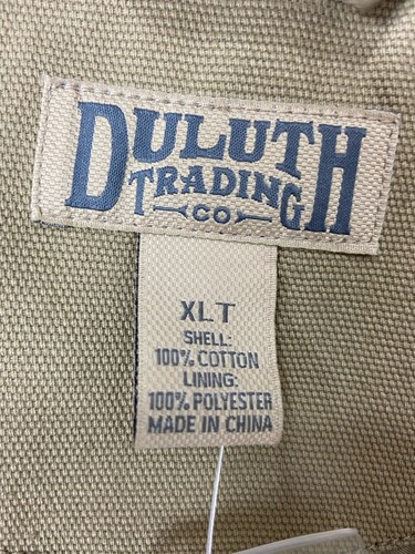 Duluth Trading Co Men’s XL-Tall Heavy Canvas Fire Hose Presentation Jacket New - Picture 12 of 13